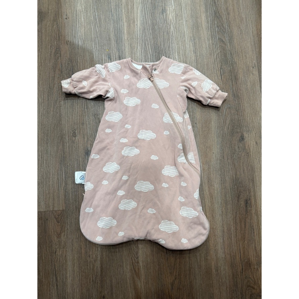Ergobaby Swaddle Sleep Bag Pink Cloud Print Long Sleeve Zip Sleep Sack 0-6M